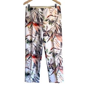 Joseph Ribkoff Floral Print Split Hem Pull On Pant